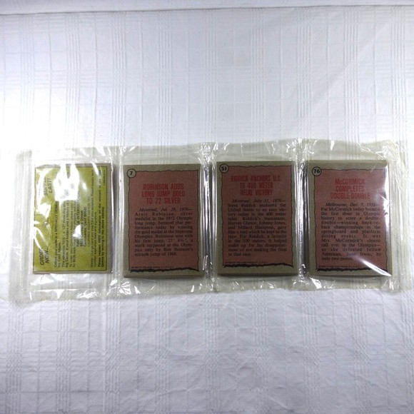 1983 Finder Image GREATEST OLYMPIANS Rack Pack Trading Cards Cathy Ferguson NIP - Picture 2 of 10